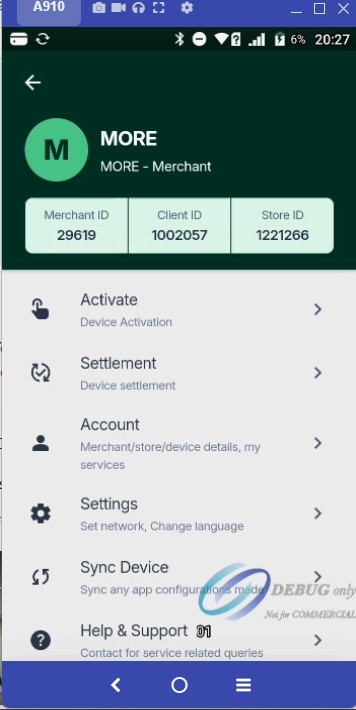 Terminal Configuration Step 1